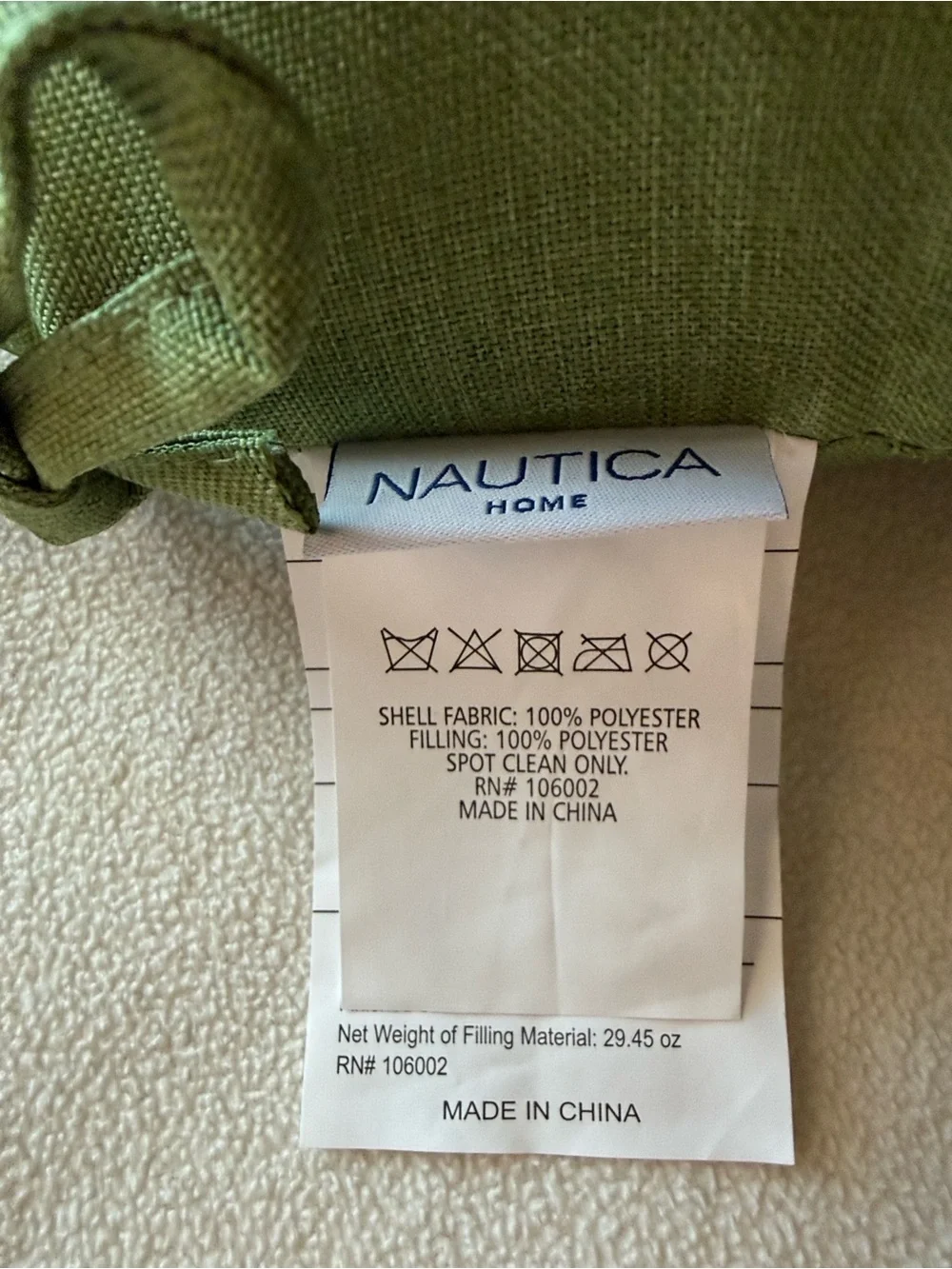 Nautica Green Outdoor Seat Cushion Set - 20x20